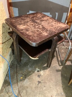 Art deco stolek původní stav, před renovací - 3