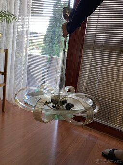 Art deco skleněný lustr - 3