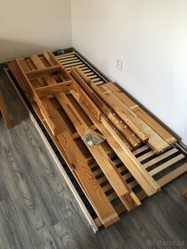 Dřevěná vyvýšená postel 200x90 - 3