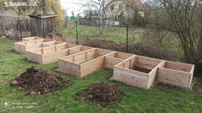 modřínové vyvýšené záhony 3x1x0,4 m - 3