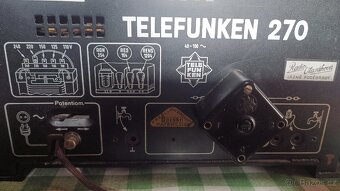Staré funkční rádio Telefunken 270 po opravně u odborníka. - 3