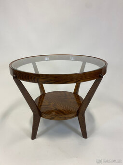 Luxusní stolek Kropáček - šelak, nové sklo --- TOP - 3