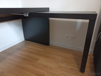 MALM psací stůl (černý) - 3