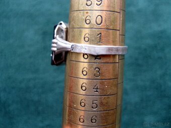 Stříbrný prsten s monogramem - stříbro 900/1000 - 3