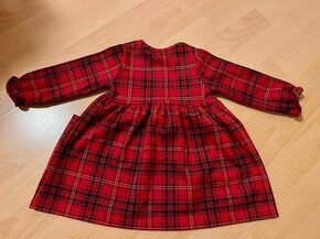 Vánoční červené kostkované šaty vel. 80 - 3