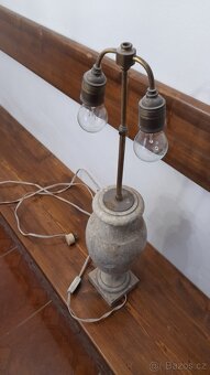 Starozitna mramorová lampa / nastavitelná výška - 3