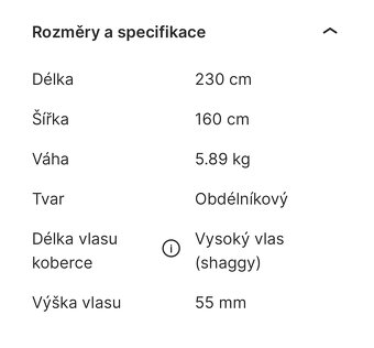 Koberec s vysokým vlasem 230x160 - 3