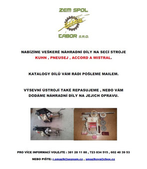 Výsevní ústrojí, dávkovač PNEUSEJ , ACCORD - 3