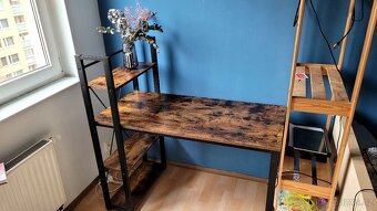 Psací stůl dub/černý - 3