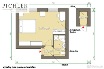 Prodej bytu 1+kk, 24 m², Plzeň - 3