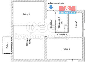 Prodej bytu 3+1, 69 m², Jablonné nad Orlicí, ul. Nad Školou - 3