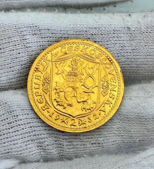 ZLATÝ ČESKOSLOVENSKÝ 2 DUKÁT 1932 S RAŽEBNÍM LESKEM - 3