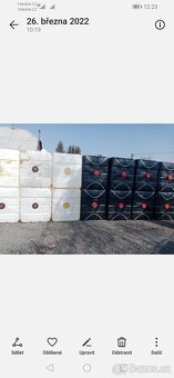 IBC nádrže kontejnery na 1000 litrů černé bílé bez klece - 3