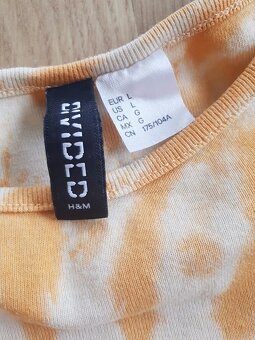 BAVLNĚNÝ CROP TOP • BATIKOVANÉ TRIČKO • H&M vel. L - 3