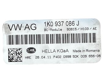 BCM centrální řídící jednotka 1K0937086J Škoda Yeti 5L 2011 - 3