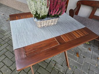 Dřevěná zahradní lavice + stůl REZERVACE - 3