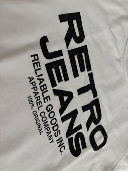 Dámské bílé tričko Retro, vel.S, NOVÉ - 3