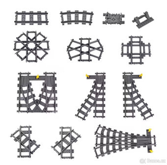 City koleje (náhrada) rovinky, zatáčky, vyhybky 110kusů - 3