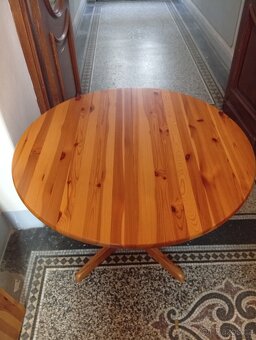 rozkládací kulatý stůl, průměr 105cm+40 - 3
