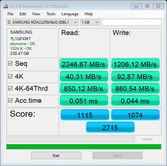 Samsung NVMe SSD PM991a 2242 256GB zánovní 100% - 3