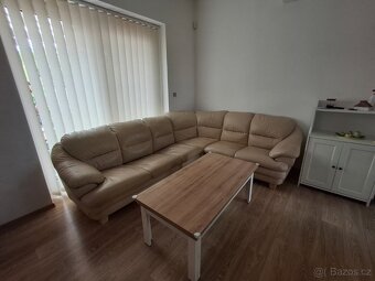 Rohová kožená sedací souprava SARA - 3