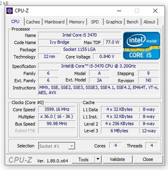 i5 3470, 4gb ram - 3