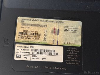 HP Compaq PresarioC700, 2GB RAM, notebook za cenu nabíječky✅ - 3