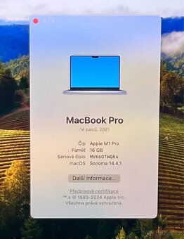 MacBook Pro 14” 2021/16GB RAM/M1 PRO/512GB SSD/Záruka - 3