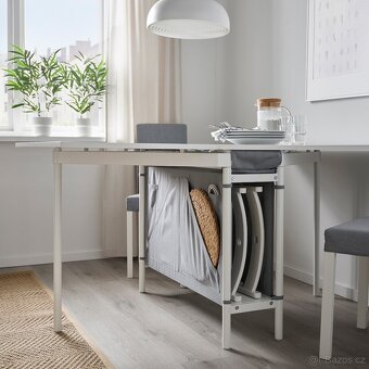 KALLHÄLL Stůl se skl. deskou a úl. prostorem nový - 3