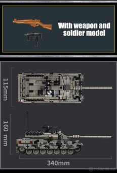 Stavebnice tank Leopard 2A7, kompatibilní s LEGO - 3