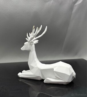 Low poly jelen – 3D tisk (nový) - 3