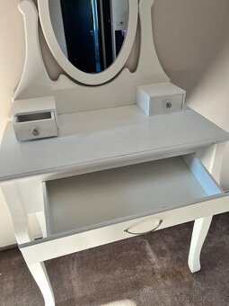 Toaletní stolek - bílý - 3