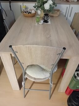 Stůl + 4 židle lamino, barva dub Sonoma - 3