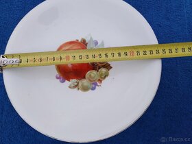 Starožitný porcelánový podnos na nožce - 3