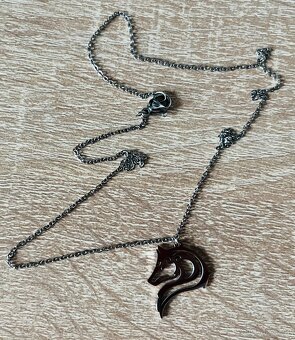 Krásný náhrdelník s vlkem, chirurgická ocel, sleva. - 3