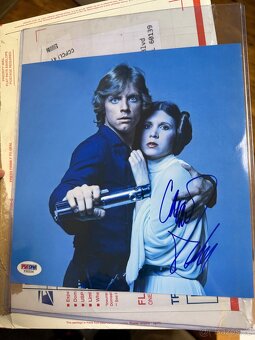 Star wars autogram Carrie Fisher - princezna Leia - 3