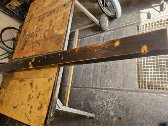 Trámy ohoblované opálené - vysušené dřevo - 3