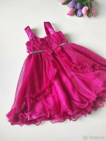 Nádherné růžové šaty pro holčičku 92 - 3