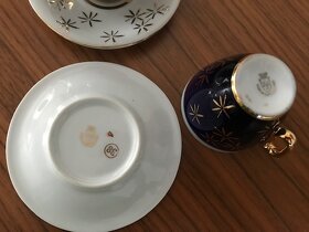 Porcelánová moka souprava, servis, kobalt, JSK Stružná - 3