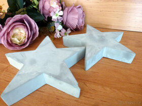 2x dekorační betonová hvězda na čajové svíčky - 3