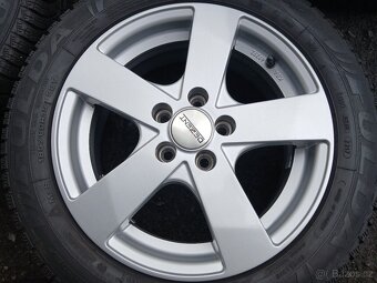Prodám sadu ALU kol Dezent 185/60R15 zimní - 3