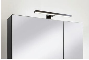 Jannik Zrcadlová skříňka s LED 60×70×14 cm černá - 3