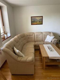 Kožená sedací souprava rohová - 3