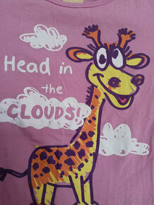 Dívčí růžové tričko se žirafou - značka Cherokee - 3