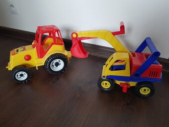 HRAČKA na pískoviště - BAGR + TRAKTOR cca 33 cm - 3