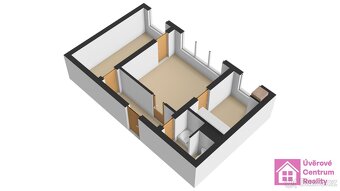 Prodej bytu 2+1, 44 m2, Na Valtické, Břeclav - Charvátská No - 3
