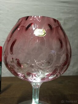 velká sklenice značená s bublinami ... Bohemia - 3