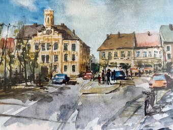 Obraz Karel Vondráček, Česká Skalice, akvarel 30x50 - 3