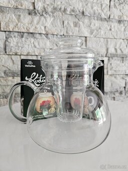 PRESOVAČ SMEG, konvice skleněná na čaje se sítkem skleněným - 3