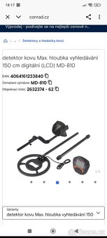 Detektor kovů - Max. hloubka vyhledávání 150 cm - digitální - 3